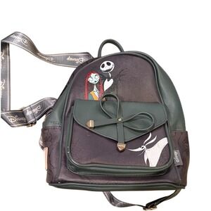 Disney Nightmare Before Christmas Jack Sally Zero Mini Backpack Dark Green